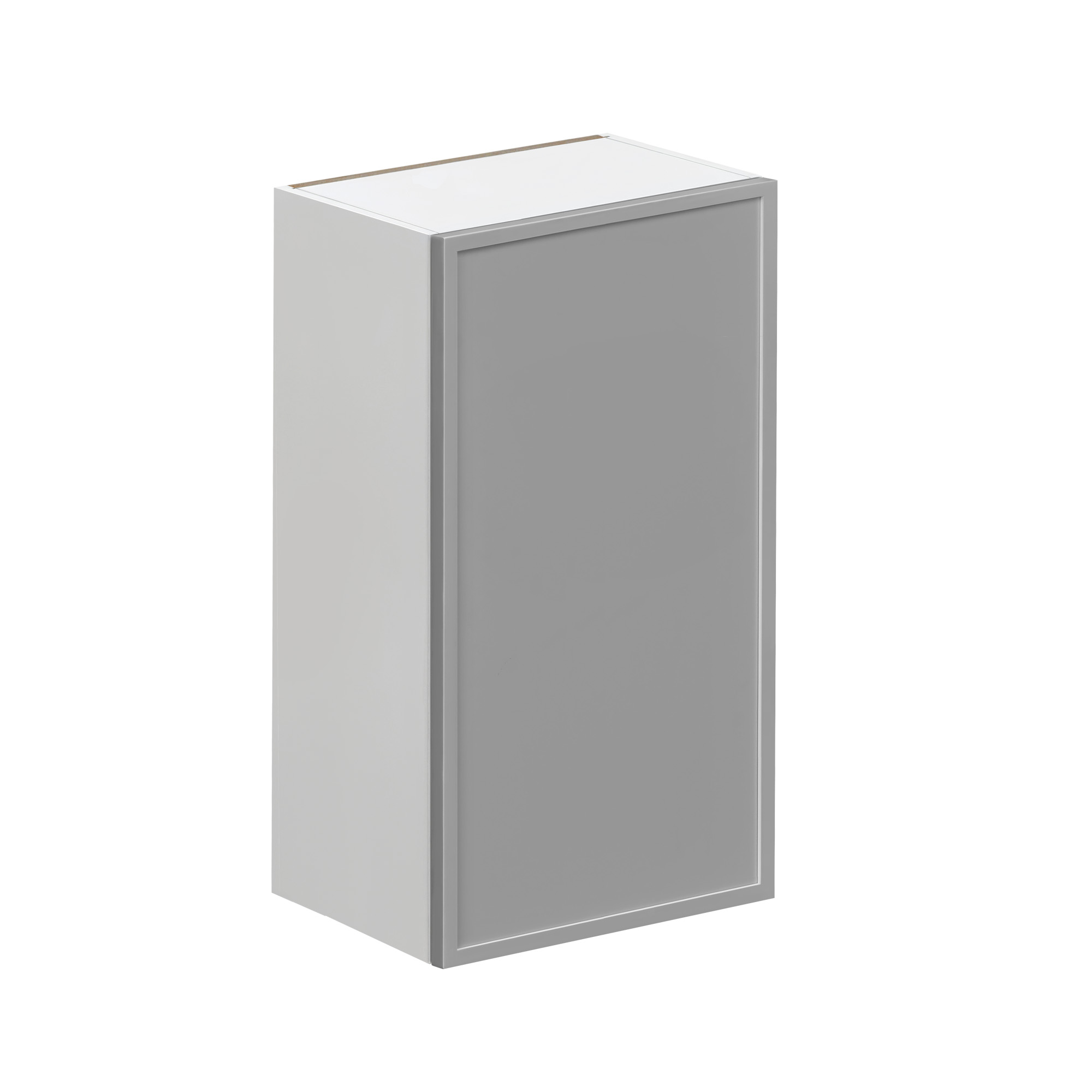 White Box Gray Slim - 21"W × 36"H Standard Wall Cabinet 1-Door 3-Adjustable shelves