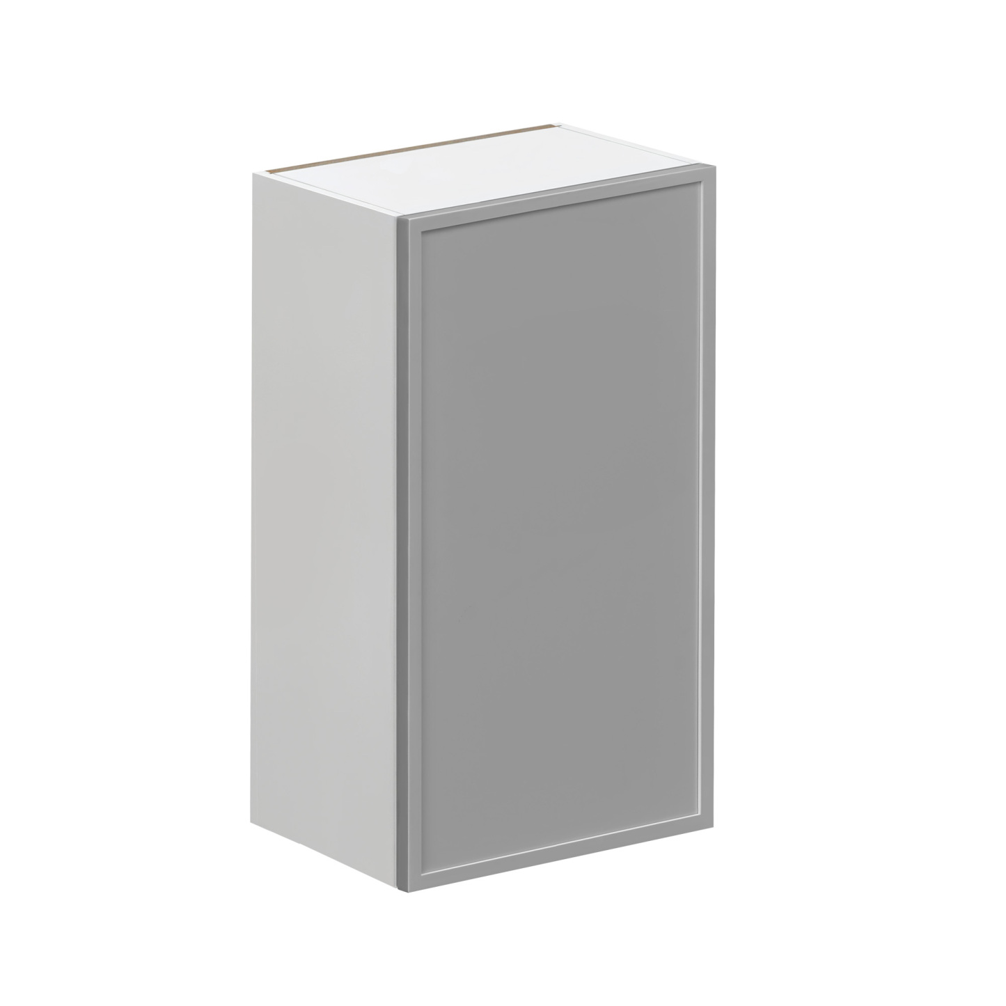White Box Gray Slim - 21"W × 36"H Standard Wall Cabinet 1-Door 3-Adjustable shelves