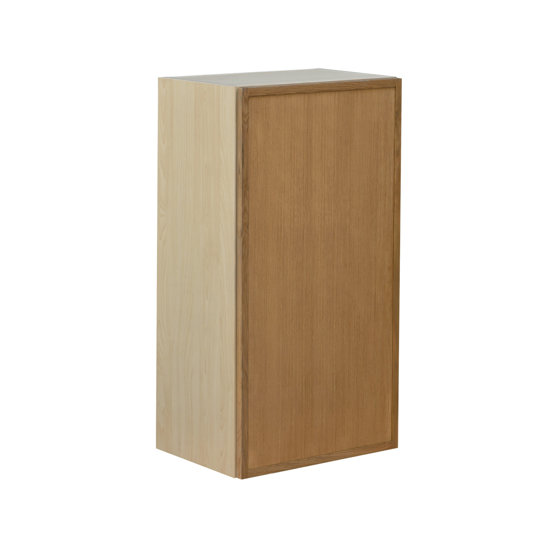 Natural Box Oak Slim - 21"W × 36"H Standard Wall Cabinet 1-Door 3-Adjustable shelves