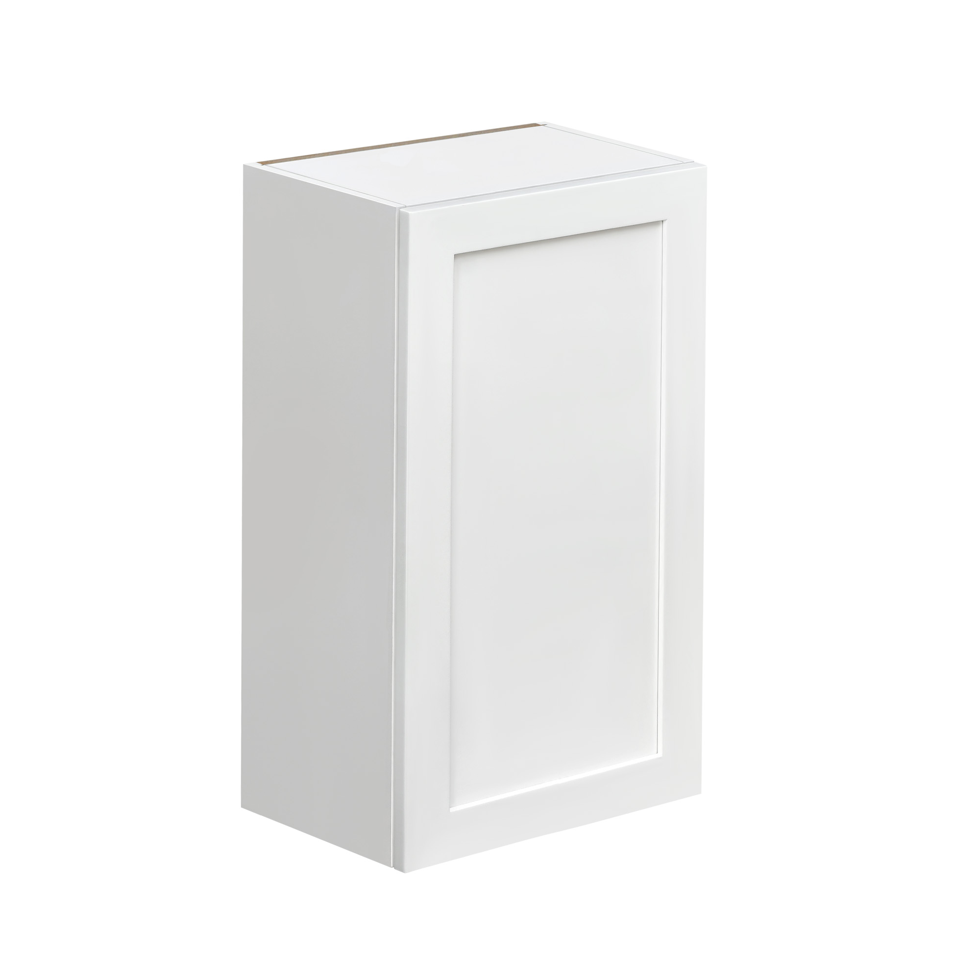 White Shaker - 21"W × 36"H Standard Wall Cabinet 1-Door 3-Adjustable shelves