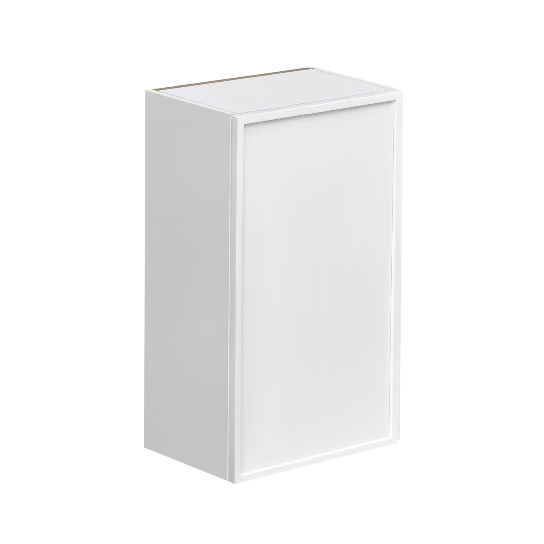 Slim White Shaker - 21"W × 36"H Standard Wall Cabinet 1-Door 3-Adjustable shelves