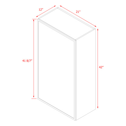 Shady Slim Oak Shaker - 21"W × 42"H Standard Wall Cabinet