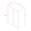 Mallorca White Shaker - 24"W × 30"H Standard Wall Cabinet
