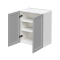 White Box Gray Shaker - 24"W × 30"H Standard Wall Cabinet 2-Doors 2-Adjustable Shelves