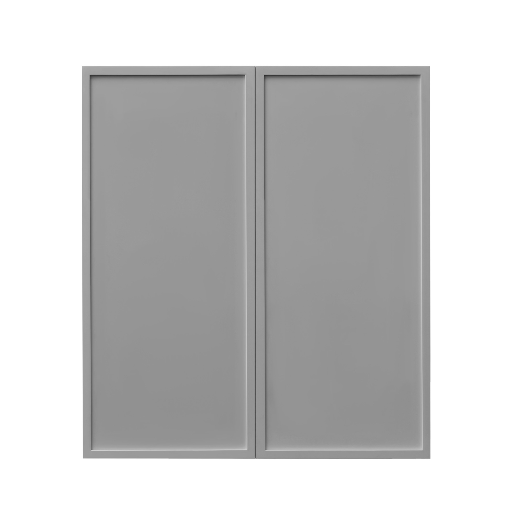 White Box Gray Slim - 24"W × 30"H Standard Wall Cabinet 2-Doors 2-Adjustable Shelves