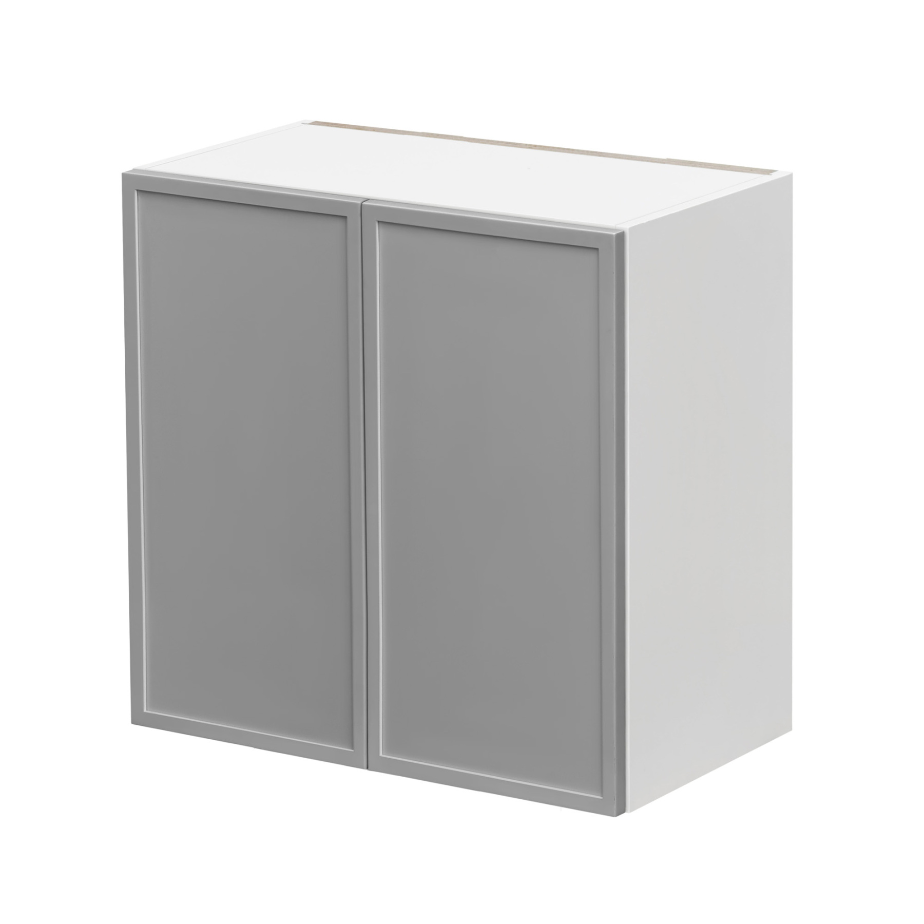 White Box Gray Slim - 24"W × 30"H Standard Wall Cabinet 2-Doors 2-Adjustable Shelves