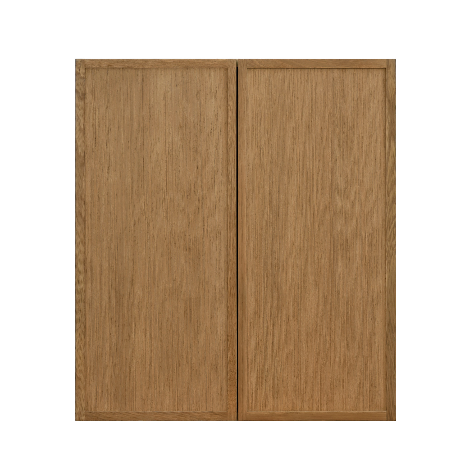 Natural Box Oak Slim - 24"W × 30"H Standard Wall Cabinet 2-Doors 2-Adjustable Shelves
