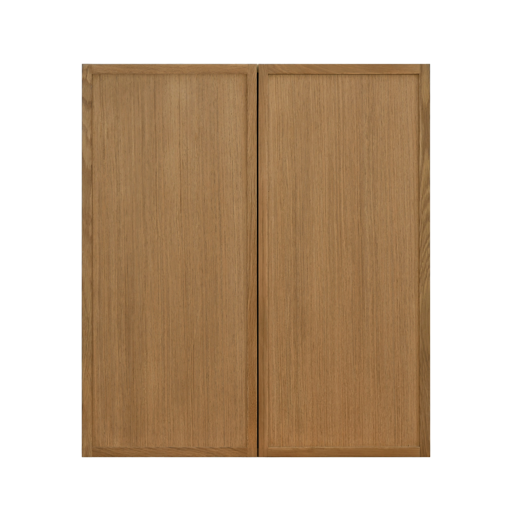 Natural Box Oak Slim - 24"W × 30"H Standard Wall Cabinet 2-Doors 2-Adjustable Shelves