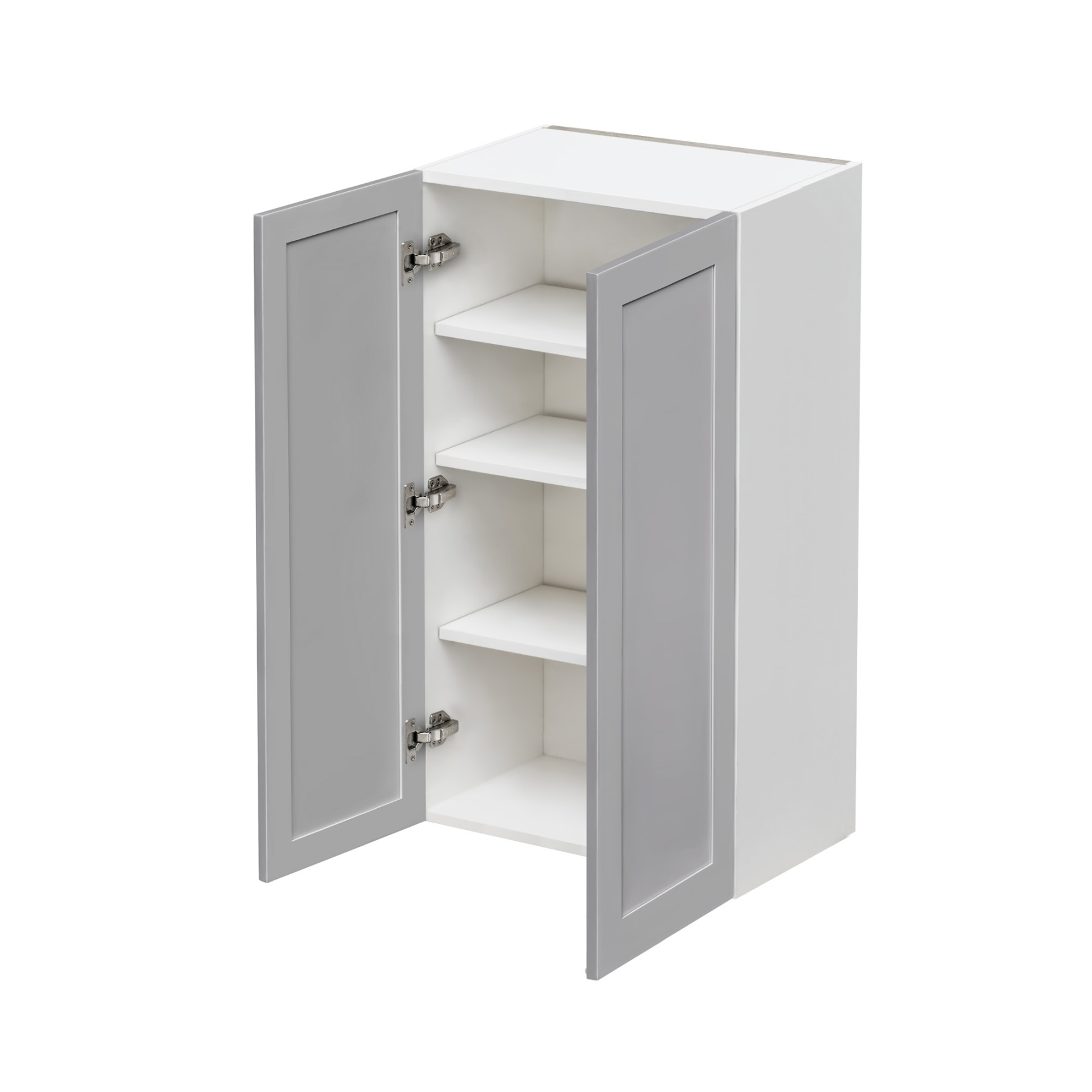 Mallroca Dolphin Gray Shaker - 24"W × 36"H Standard Wall Cabinet