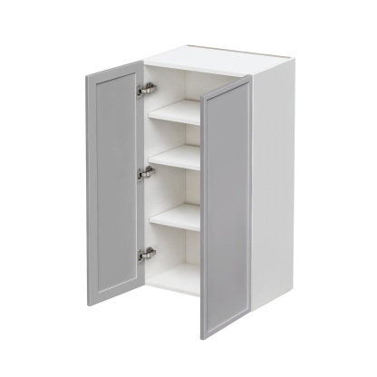 Shady Gray Slim Shaker - 24"W × 36"H Standard Wall Cabinet