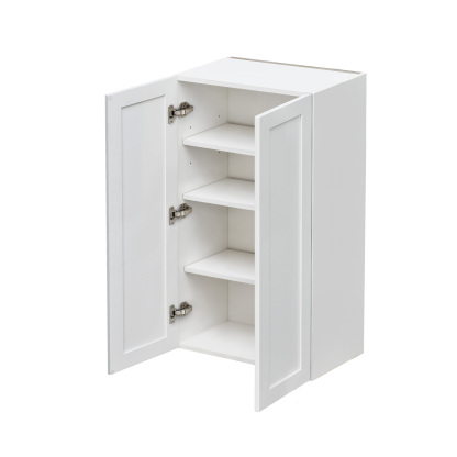 Mallorca White Shaker - 24"W × 36"H Standard Wall Cabinet