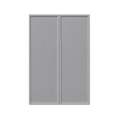 Shady Gray Slim Shaker - 24"W × 42"H Standard Wall Cabinet