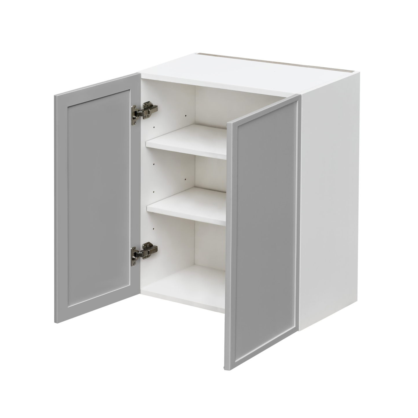 White Box Gray Slim - 27"W × 30"H Standard Wall Cabinet 2-Doors 2-Adjustable Shelves