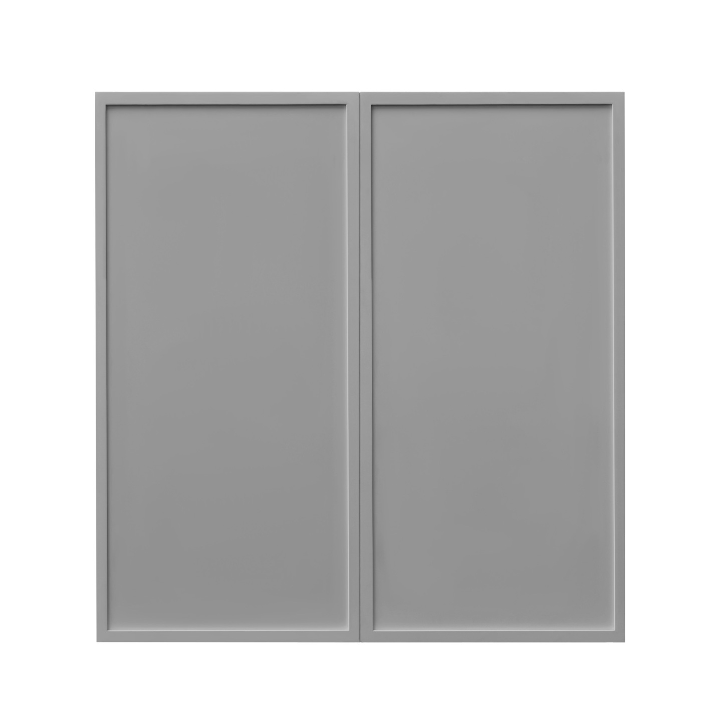 White Box Gray Slim - 27"W × 30"H Standard Wall Cabinet 2-Doors 2-Adjustable Shelves