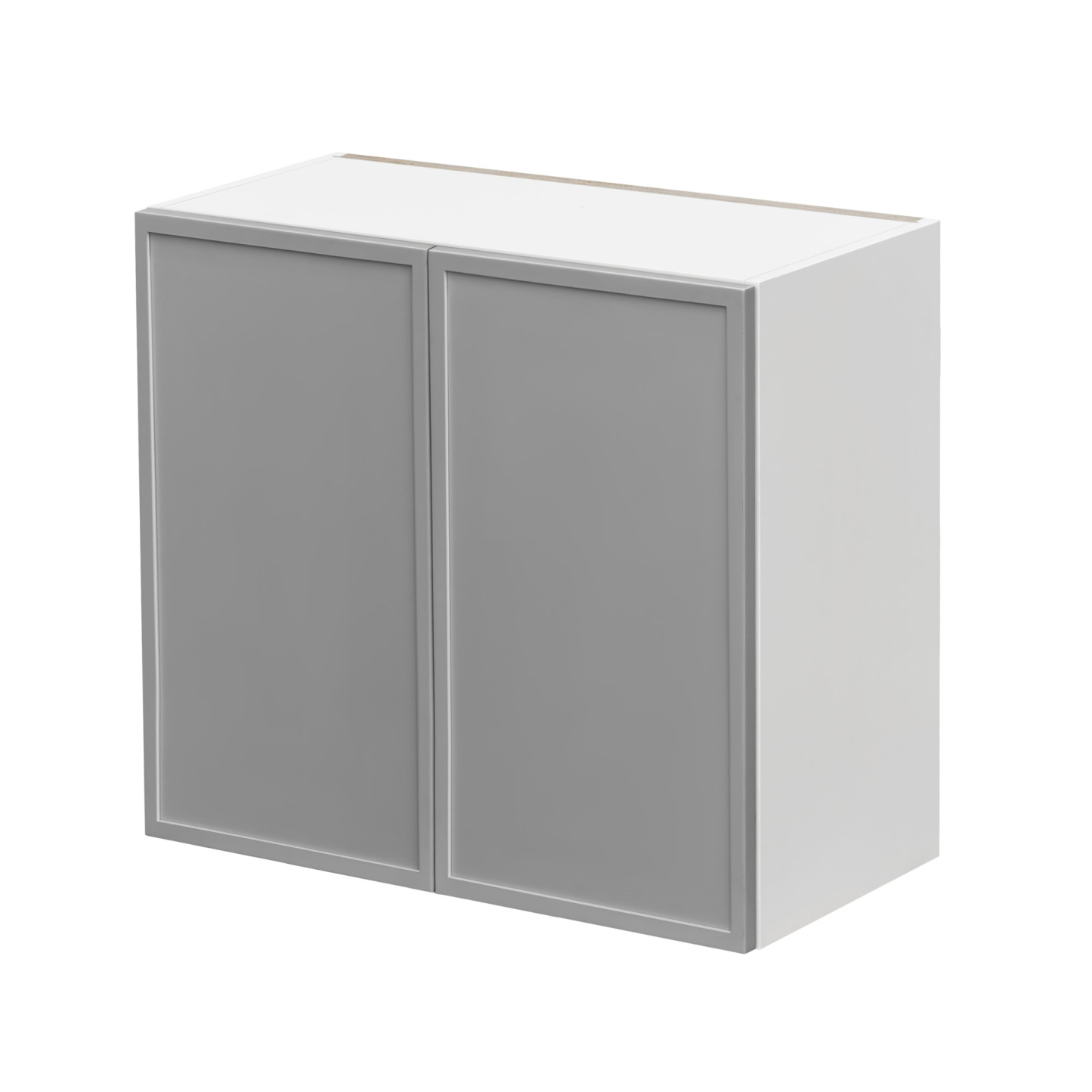 White Box Gray Slim - 27"W × 30"H Standard Wall Cabinet 2-Doors 2-Adjustable Shelves