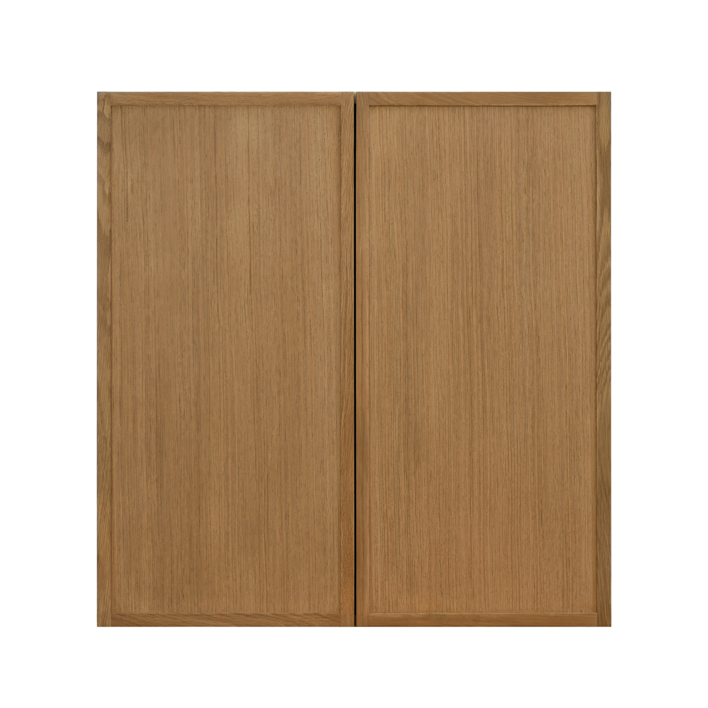 Natural Box Oak Slim - 27"W × 30"H Standard Wall Cabinet 2-Doors 2-Adjustable Shelves