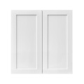 White Shaker - 27"W × 30"H Standard Wall Cabinet 2-Doors 2-Adjustable Shelves