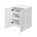 White Shaker - 27"W × 30"H Standard Wall Cabinet 2-Doors 2-Adjustable Shelves