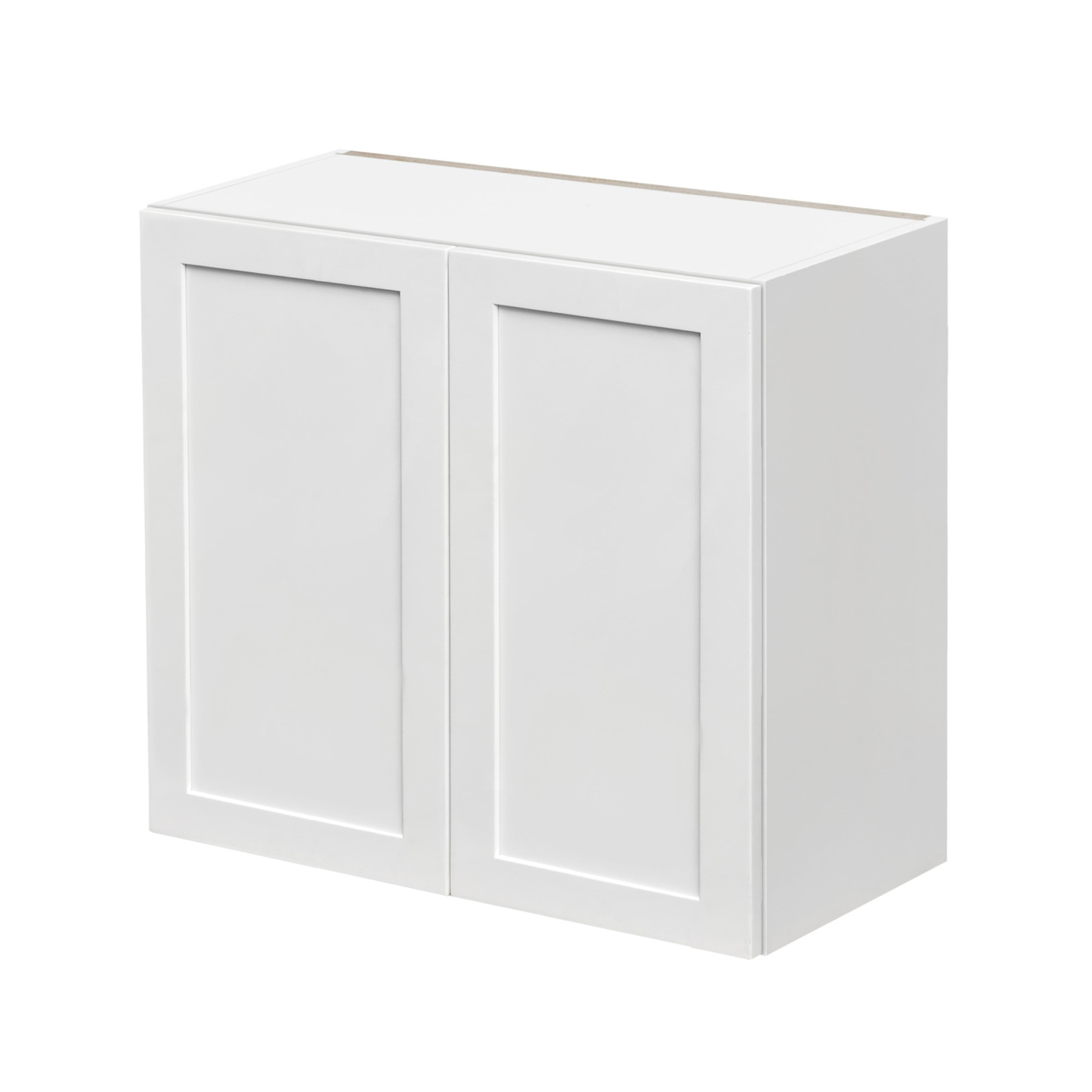 White Shaker - 27"W × 30"H Standard Wall Cabinet 2-Doors 2-Adjustable Shelves