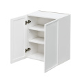Slim White Shaker - 27"W × 30"H Standard Wall Cabinet 2-Doors 2-Adjustable Shelves