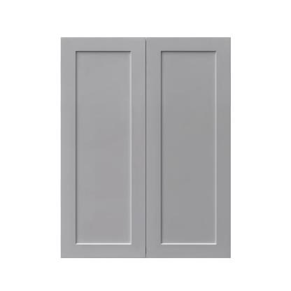 Mallroca Dolphin Gray Shaker - 27"W × 36"H Standard Wall Cabinet