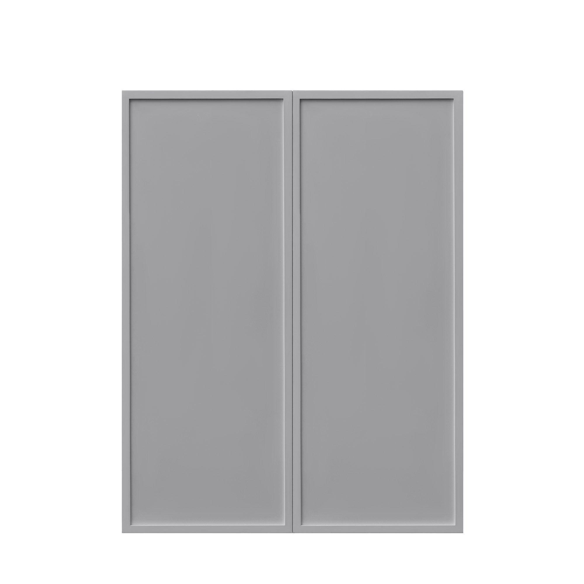 Shady Gray Slim Shaker - 27"W × 36"H Standard Wall Cabinet