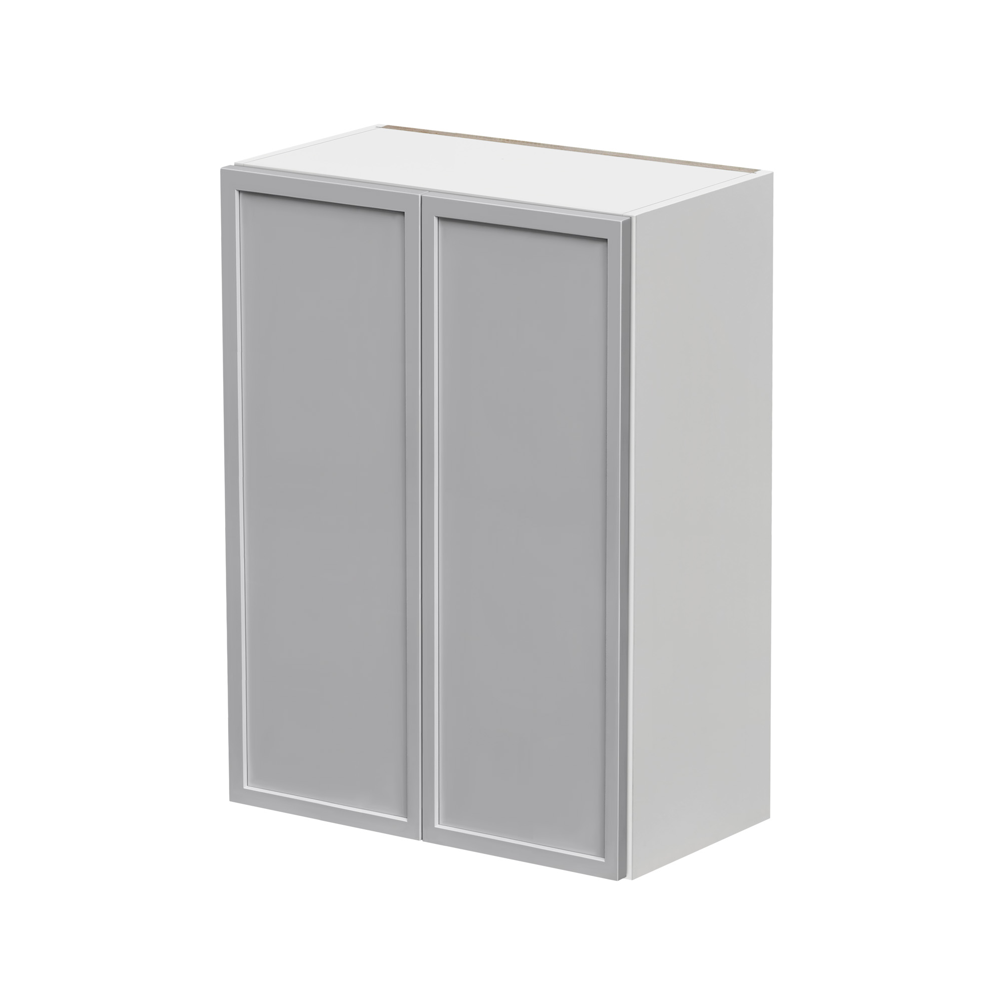 Shady Gray Slim Shaker - 27"W × 36"H Standard Wall Cabinet