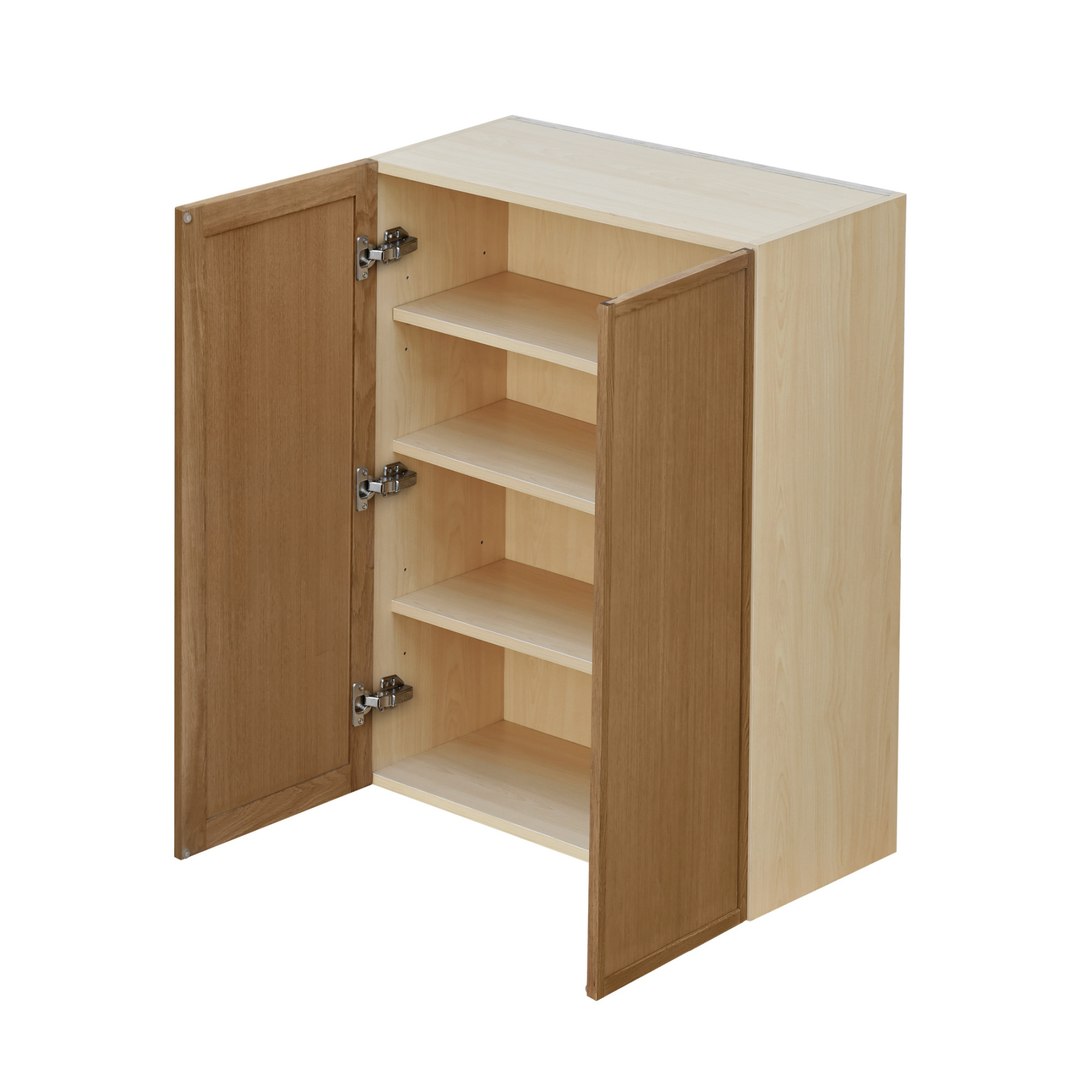 Shady Slim Oak Shaker - 27"W × 36"H Standard Wall Cabinet