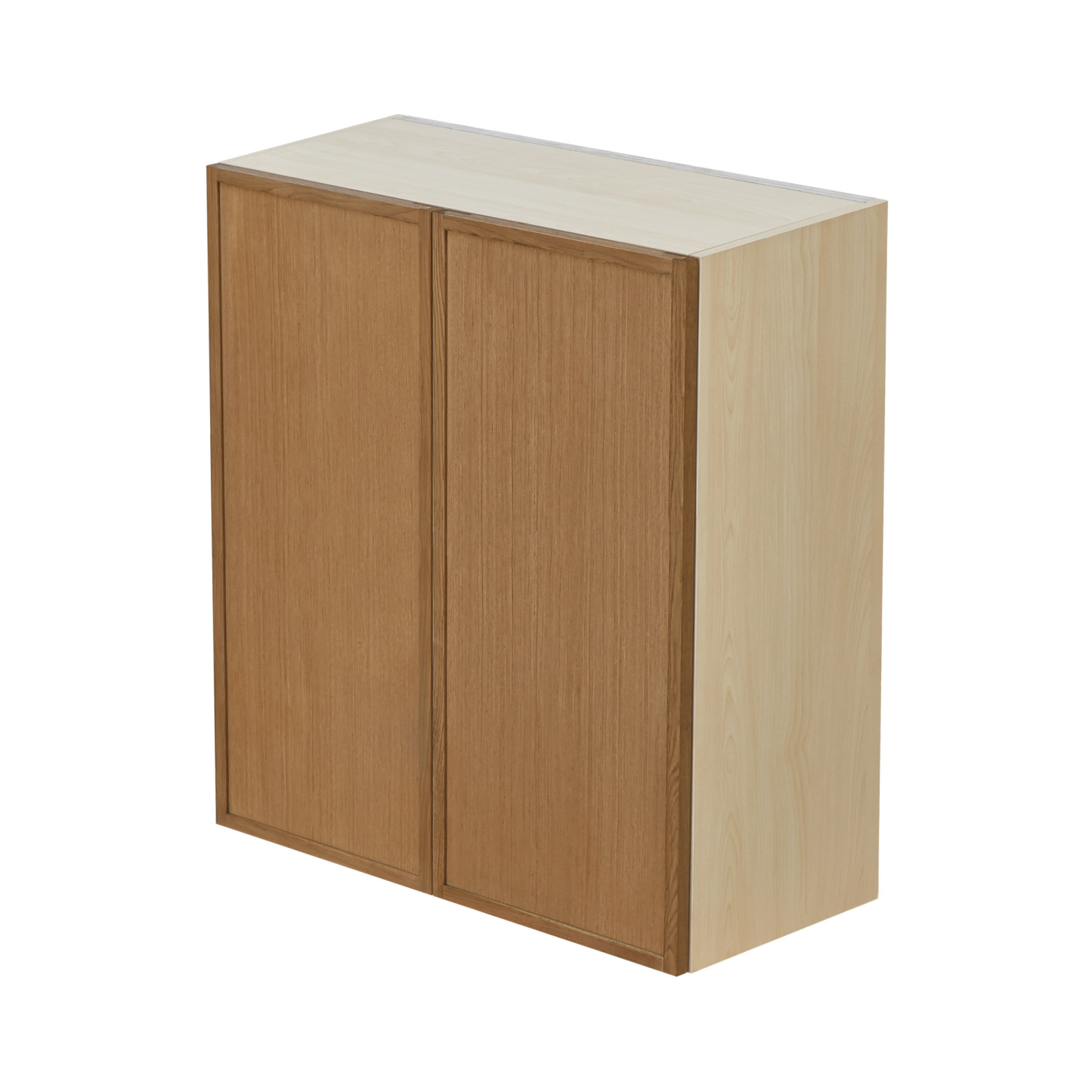 Shady Slim Oak Shaker - 27"W × 36"H Standard Wall Cabinet