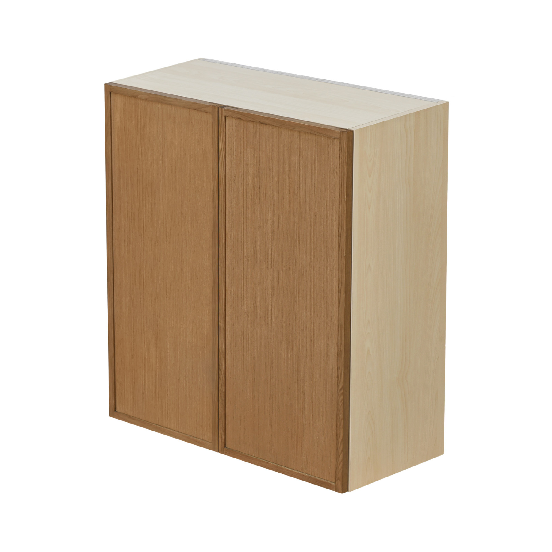 Shady Slim Oak Shaker - 27"W × 36"H Standard Wall Cabinet