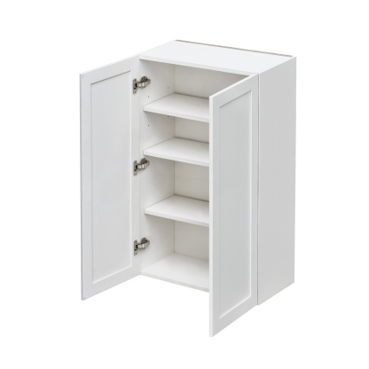 Mallorca White Shaker - 27"W × 36"H Standard Wall Cabinet