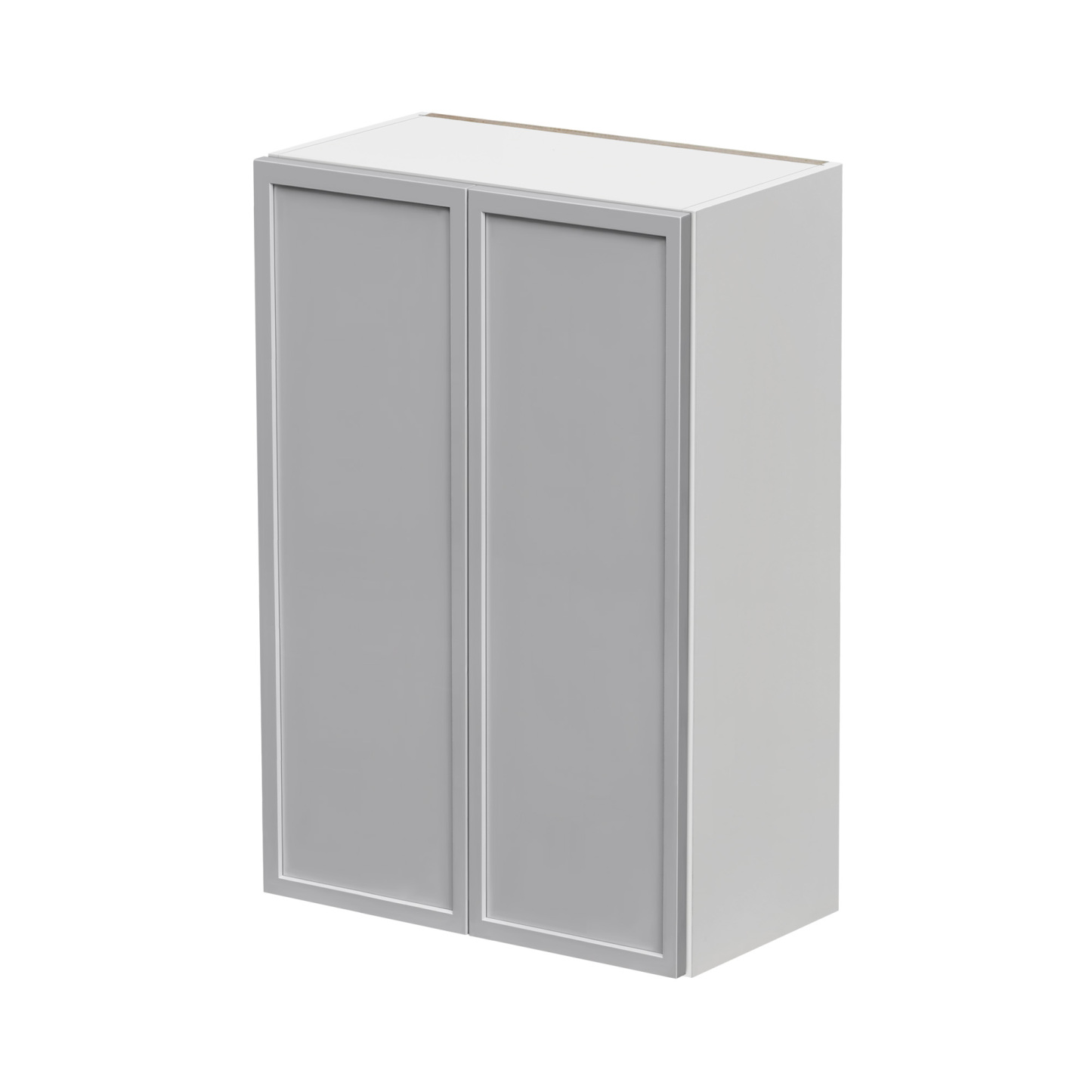 Shady Gray Slim Shaker - 27"W × 42"H Standard Wall Cabinet