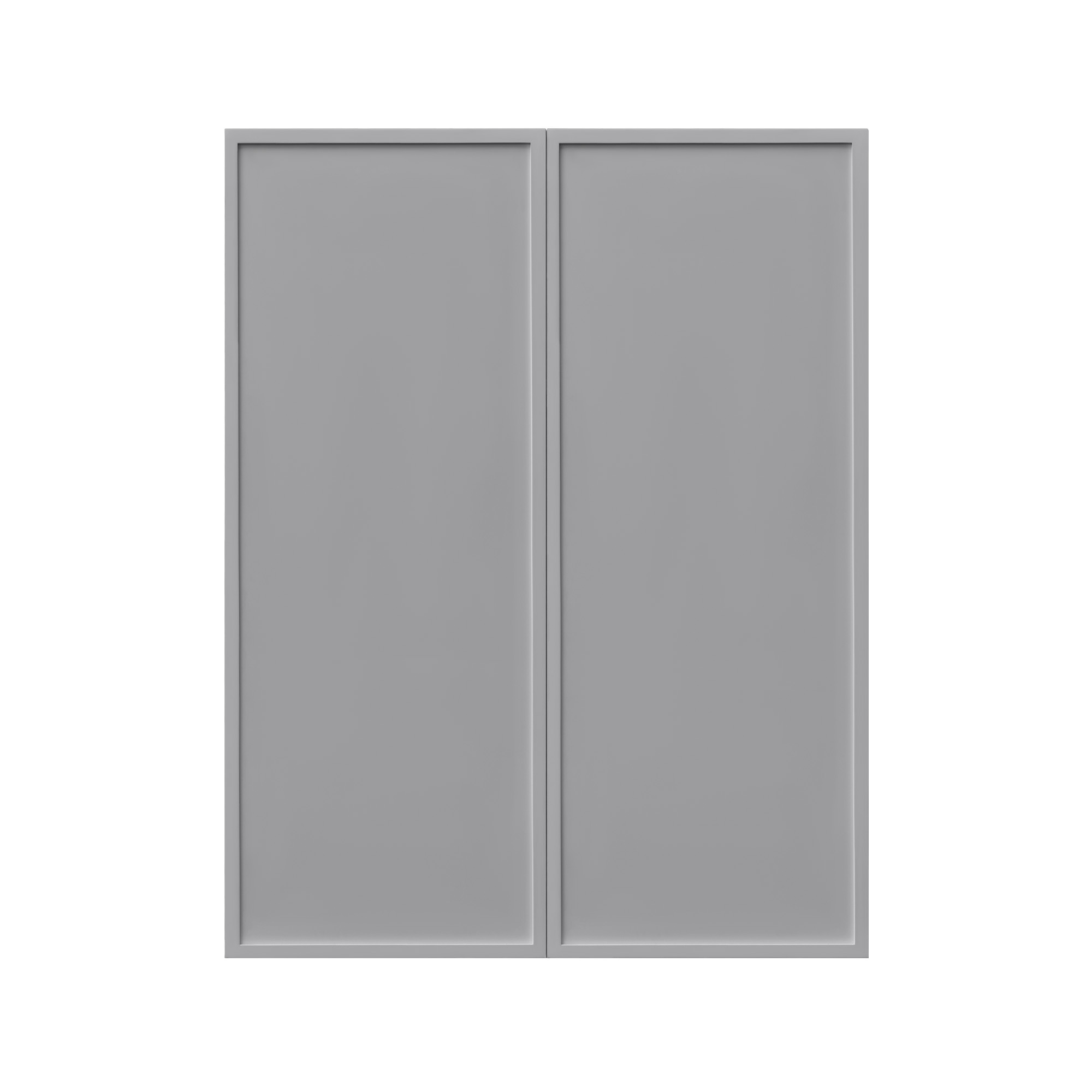 Shady Gray Slim Shaker - 27"W × 42"H Standard Wall Cabinet