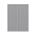 Shady Gray Slim Shaker - 30"W × 42"H Standard Wall Cabinet