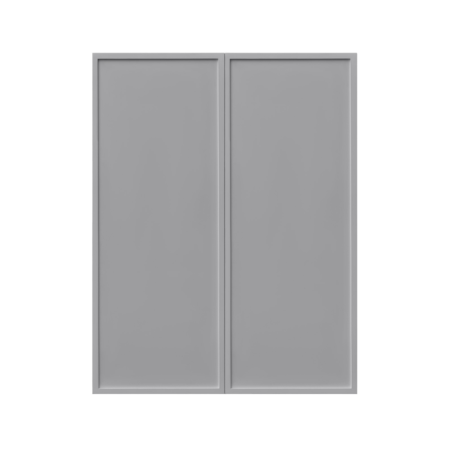 Shady Gray Slim Shaker - 27"W × 42"H Standard Wall Cabinet
