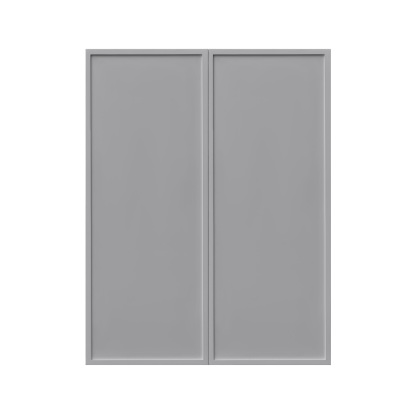 Shady Gray Slim Shaker - 27"W × 42"H Standard Wall Cabinet