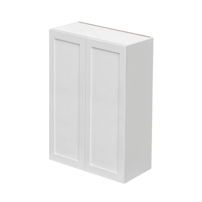 Mallorca White Shaker - 27"W × 42"H Standard Wall Cabinet