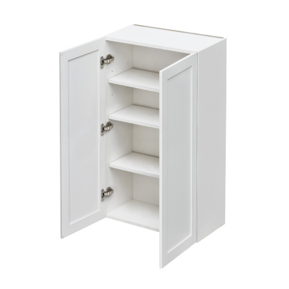 Mallorca White Shaker - 27"W × 42"H Standard Wall Cabinet