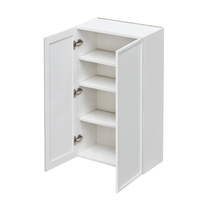 Shady Slim White Shaker - 27"W × 42"H Standard Wall Cabinet