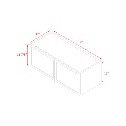 Shady Slim Gray Shaker - 30"W × 12"H Wall Cabinet