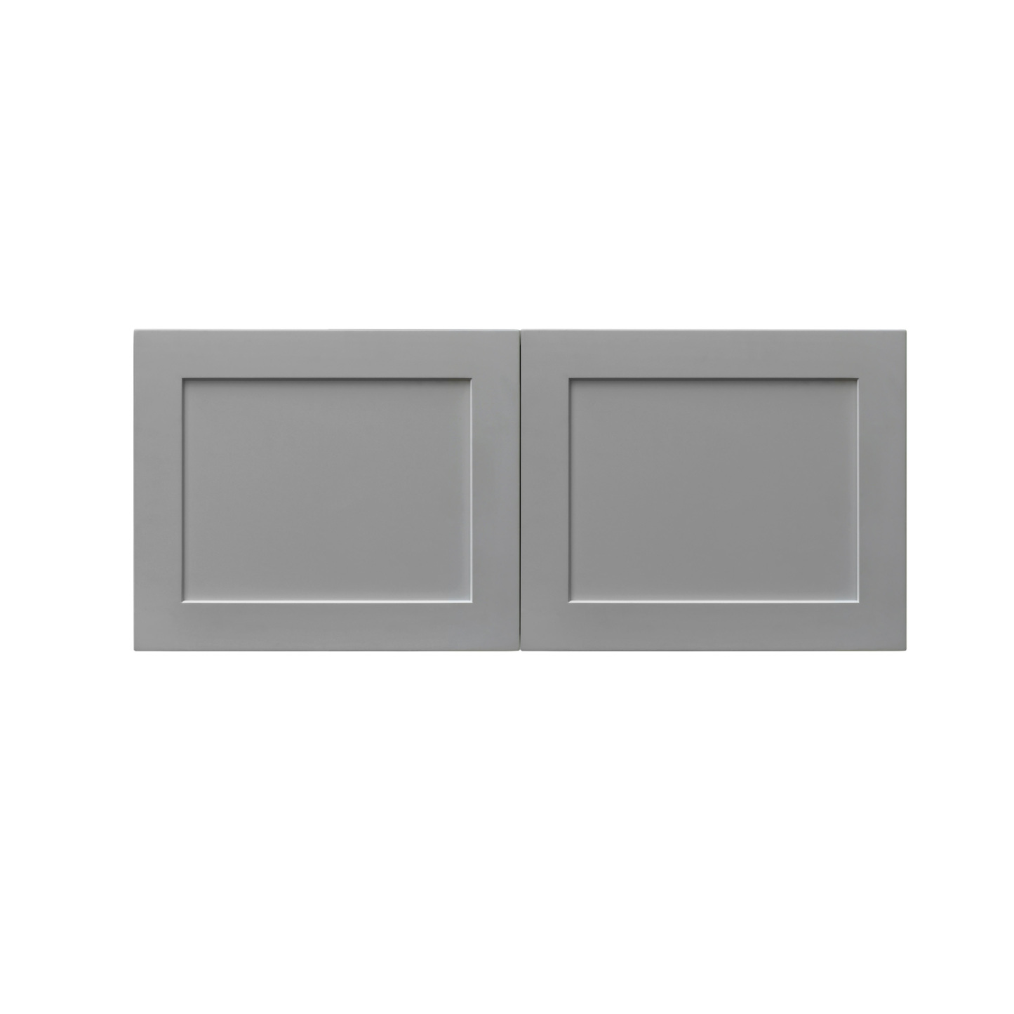 White Box Gray Shaker - 30"W × 12"H Deep (24") Wall Bridge Cabinet 2-Doors