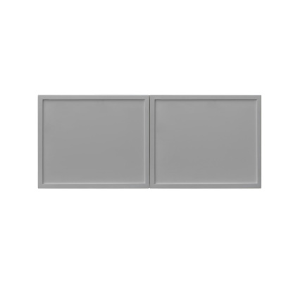 White Box Gray Slim - 30"W × 12"H Deep (24") Wall Bridge Cabinet 2-Doors