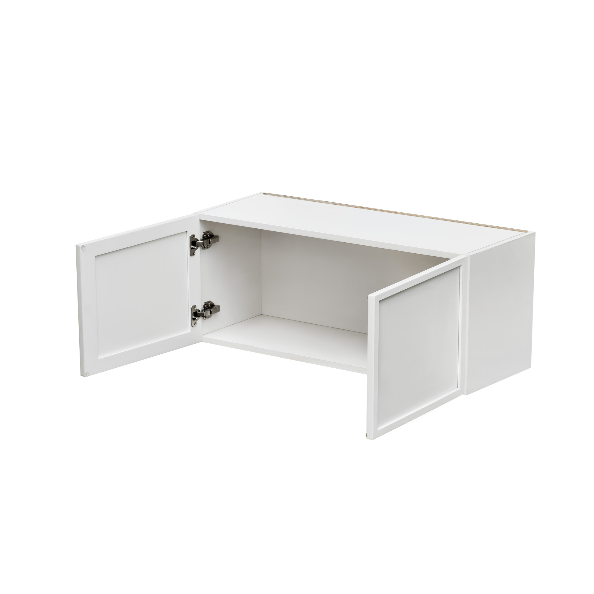 Slim White Shaker - 30"W × 12"H Standard Wall Cabinet 2-Doors