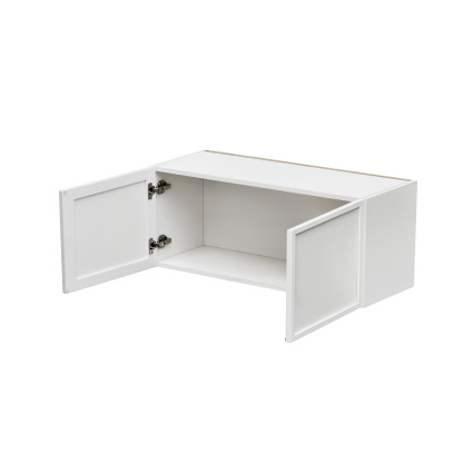 Slim White Shaker - 30"W × 12"H Standard Wall Cabinet 2-Doors