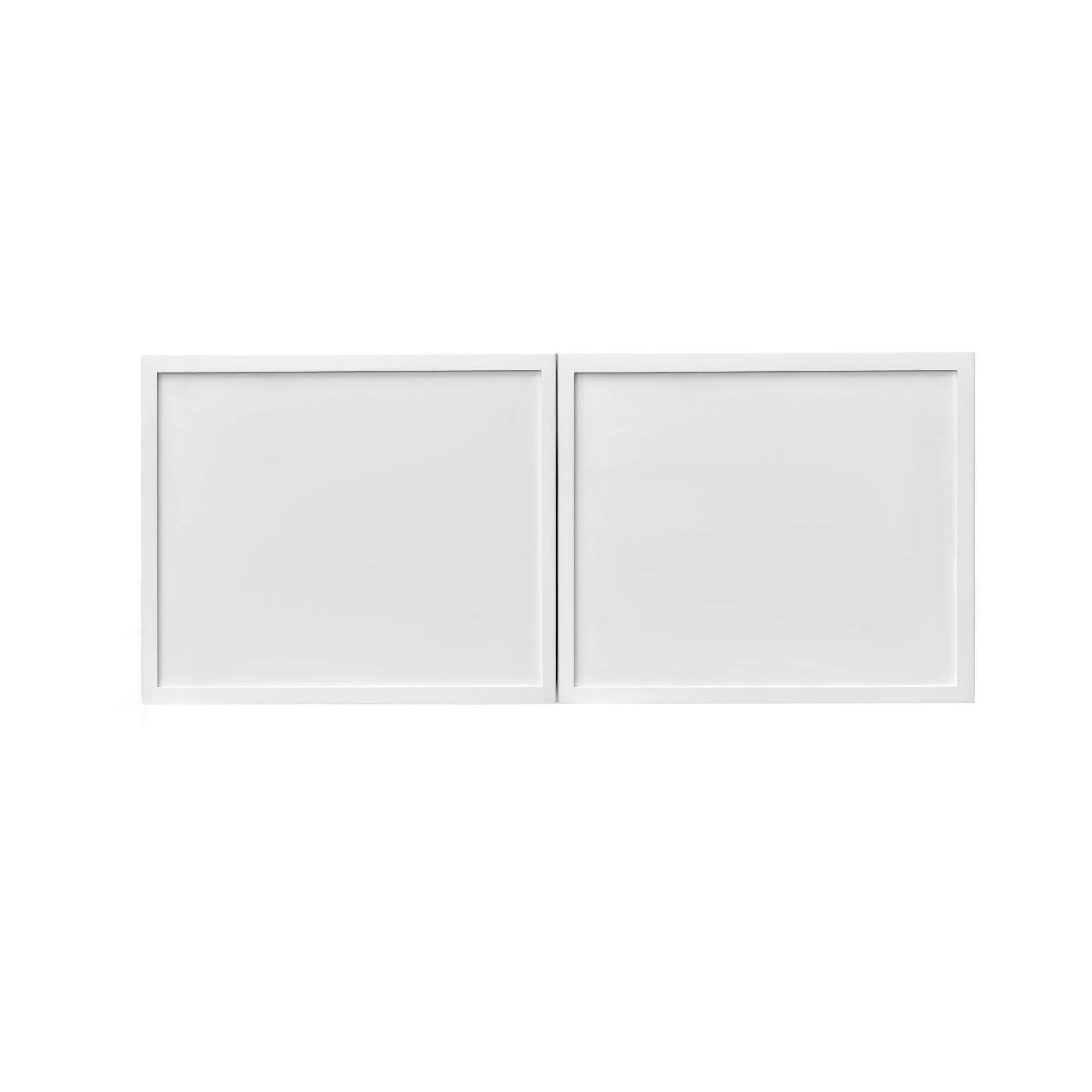 Slim White Shaker - 30"W × 12"H Deep (24") Wall Bridge Cabinet 2-Doors