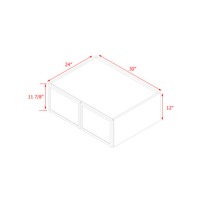 Shady Slim White Shaker - 30"W × 12"H Wall Cabinet