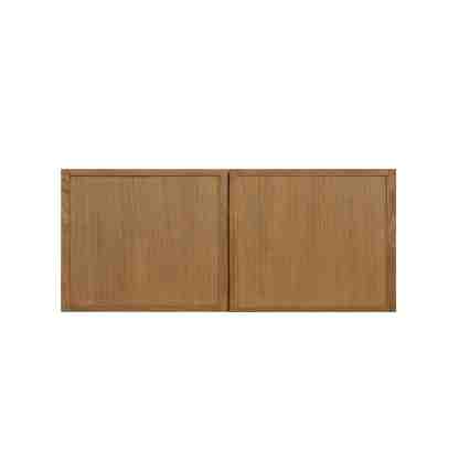 Natural Box Oak Slim - 30"W × 12"H Deep (24") Wall Bridge Cabinet 2-Doors