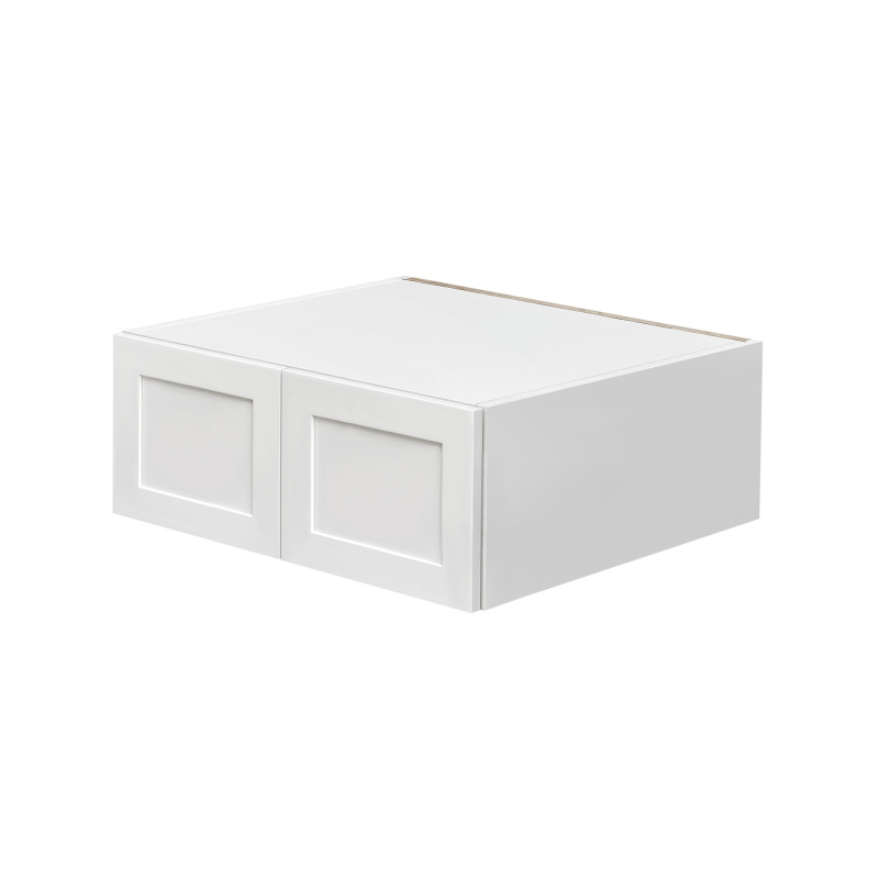 White Shaker - 30"W × 12"H Deep (24") Wall Bridge Cabinet 2-Doors
