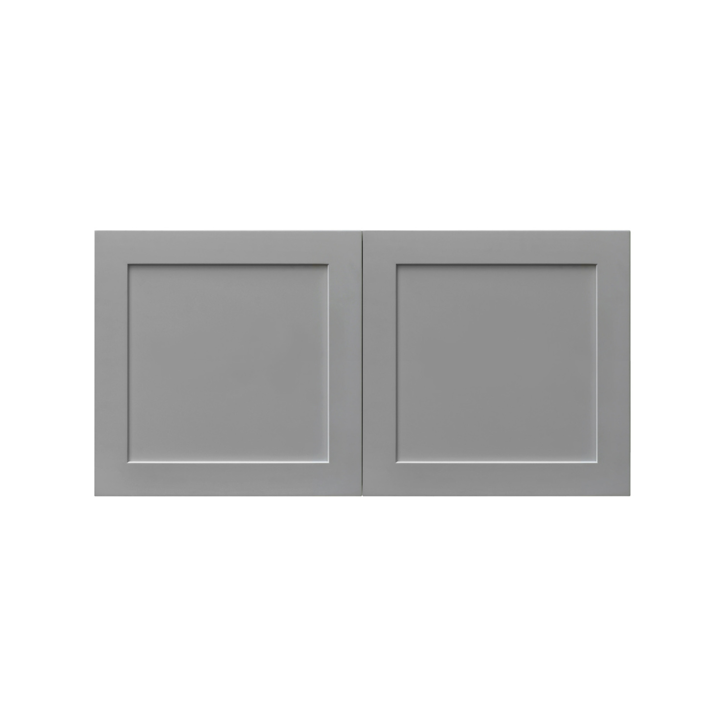 White Box Gray Shaker - 30"W × 15"H Standard Wall Cabinet 2-Doors