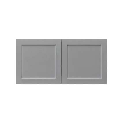 White Box Gray Shaker - 30"W × 15"H Standard Wall Cabinet 2-Doors